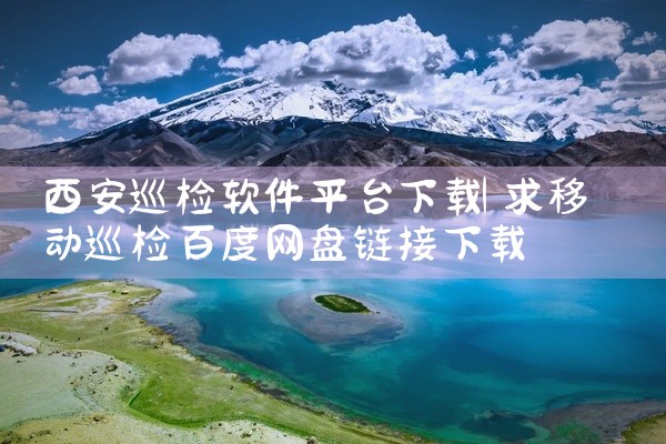 西安巡检软件平台下载