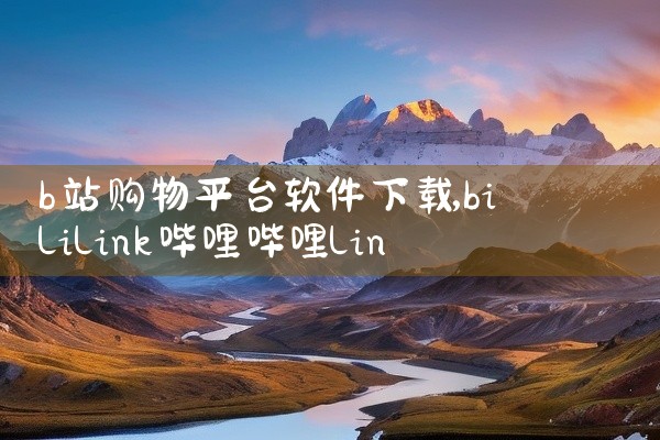 b站购物平台软件下载
