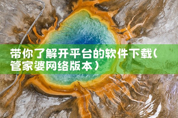 带你了解开平台的软件下载